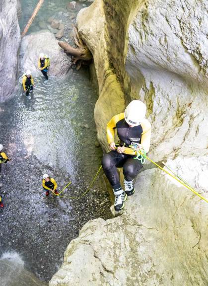 Kobelache Halbtagestour als kompakte Canyoning Tour auf Anfrage