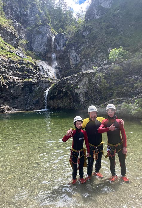 Geführte Canyoning-Tour bei Reutte